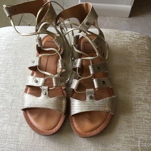 Dolce Vita gold gladiator sandals